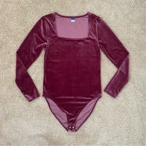 Old Navy, Size Small, Velvet Burgundy, Bodysuit